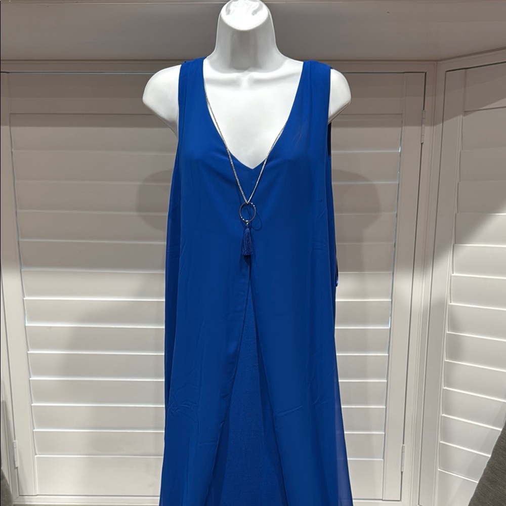 Elegant Blue Swim Cover-Up